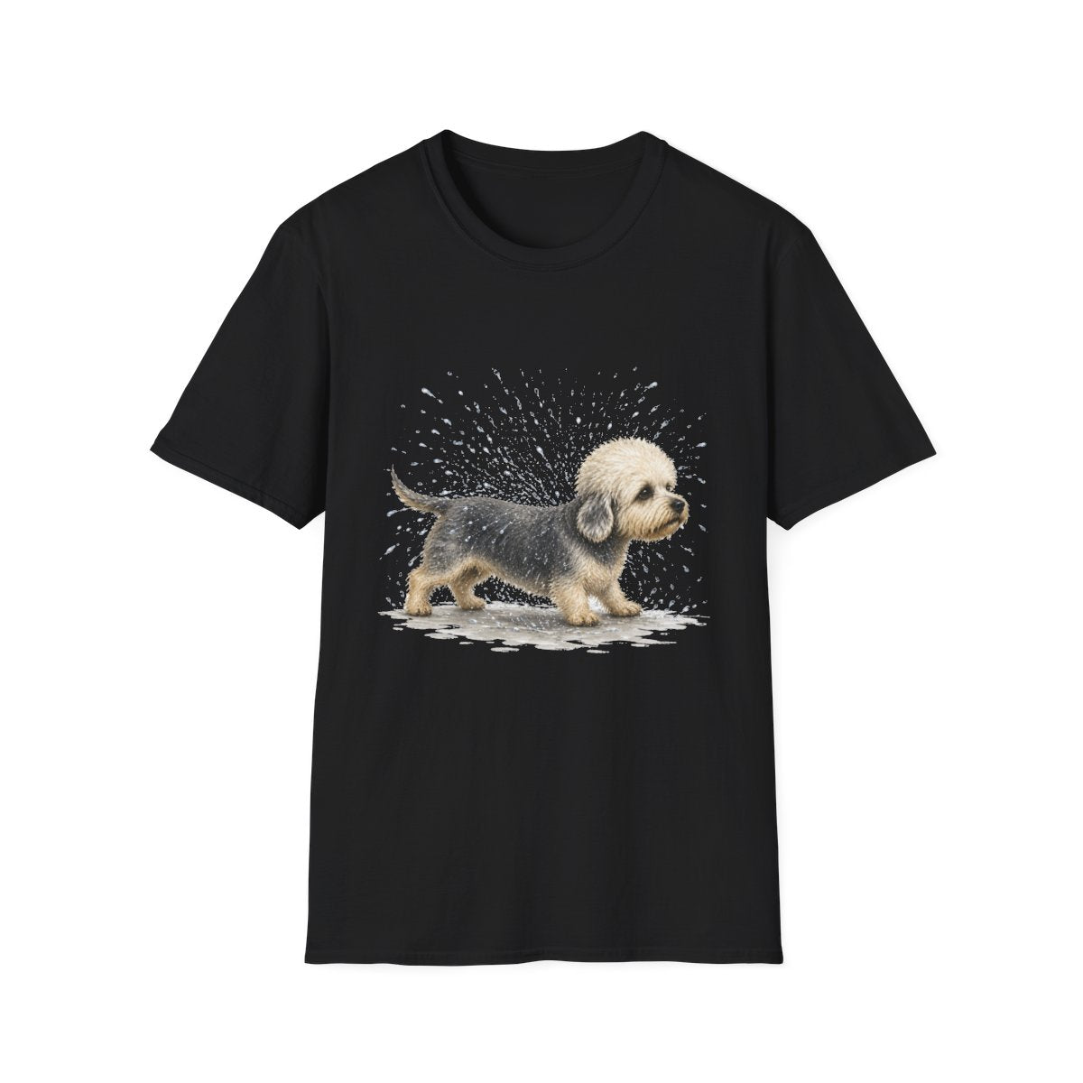 Not A Fan Of Bath Time Dandie Dinmont Terrier Tee - Black