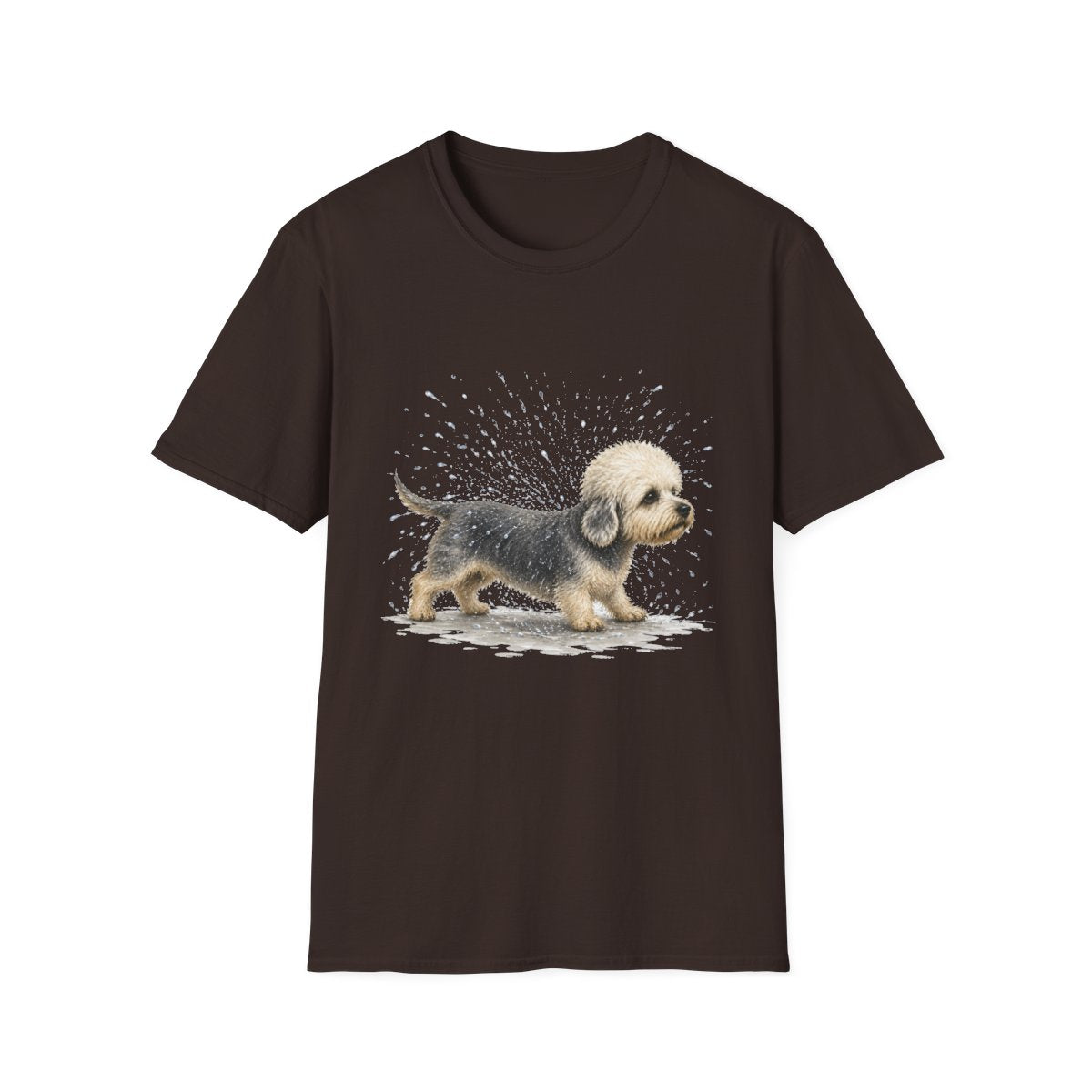Not A Fan Of Bath Time Dandie Dinmont Terrier Tee - Dark Chocolate