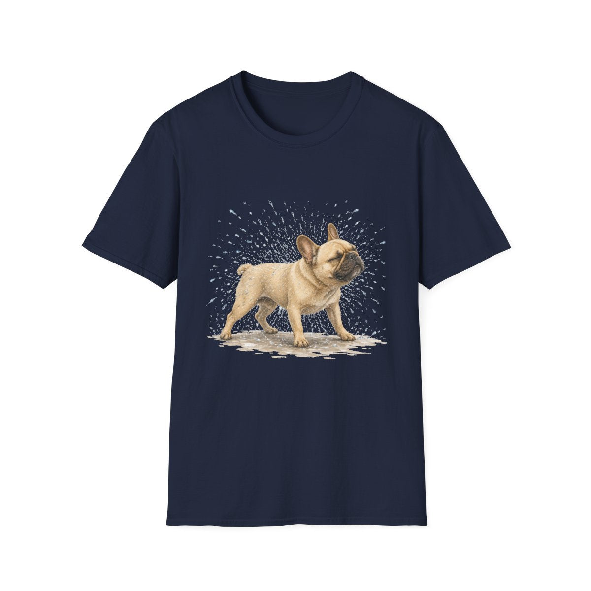 Not A Fan Of Bath Time French Bulldog Tee - Navy