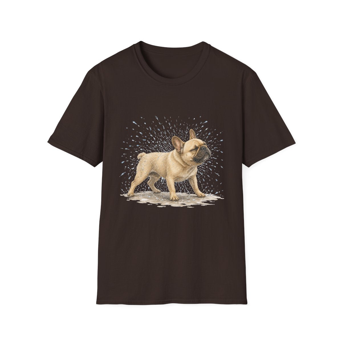Not A Fan Of Bath Time French Bulldog Tee - Dark Chocolate