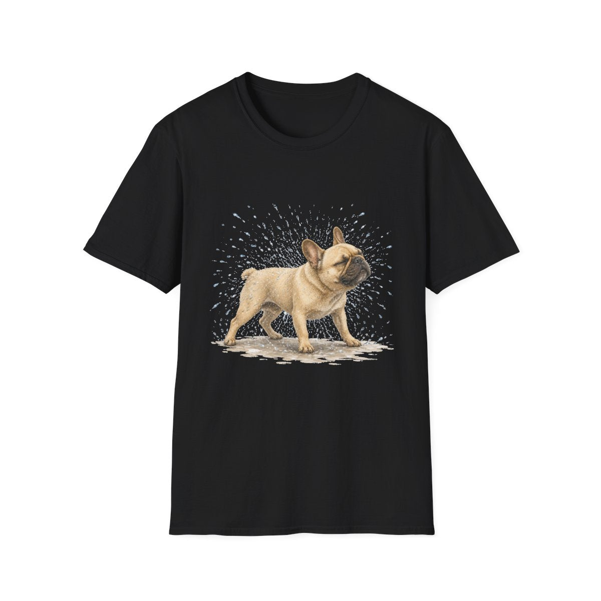 Not A Fan Of Bath Time French Bulldog Tee - Black