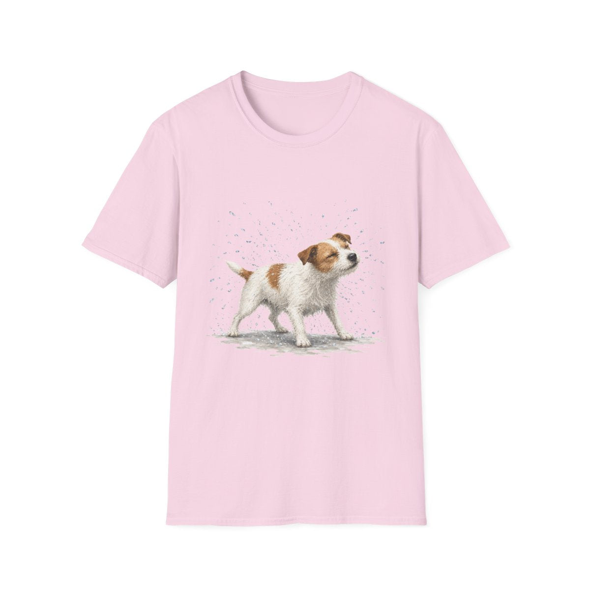 Not A Fan Of Bath Time Jack Russell Terrier Tee - Light Pink