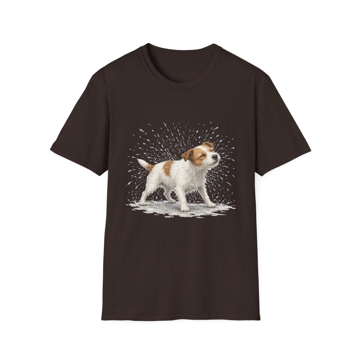 Not A Fan Of Bath Time Jack Russell Terrier Tee - Dark Chocolate