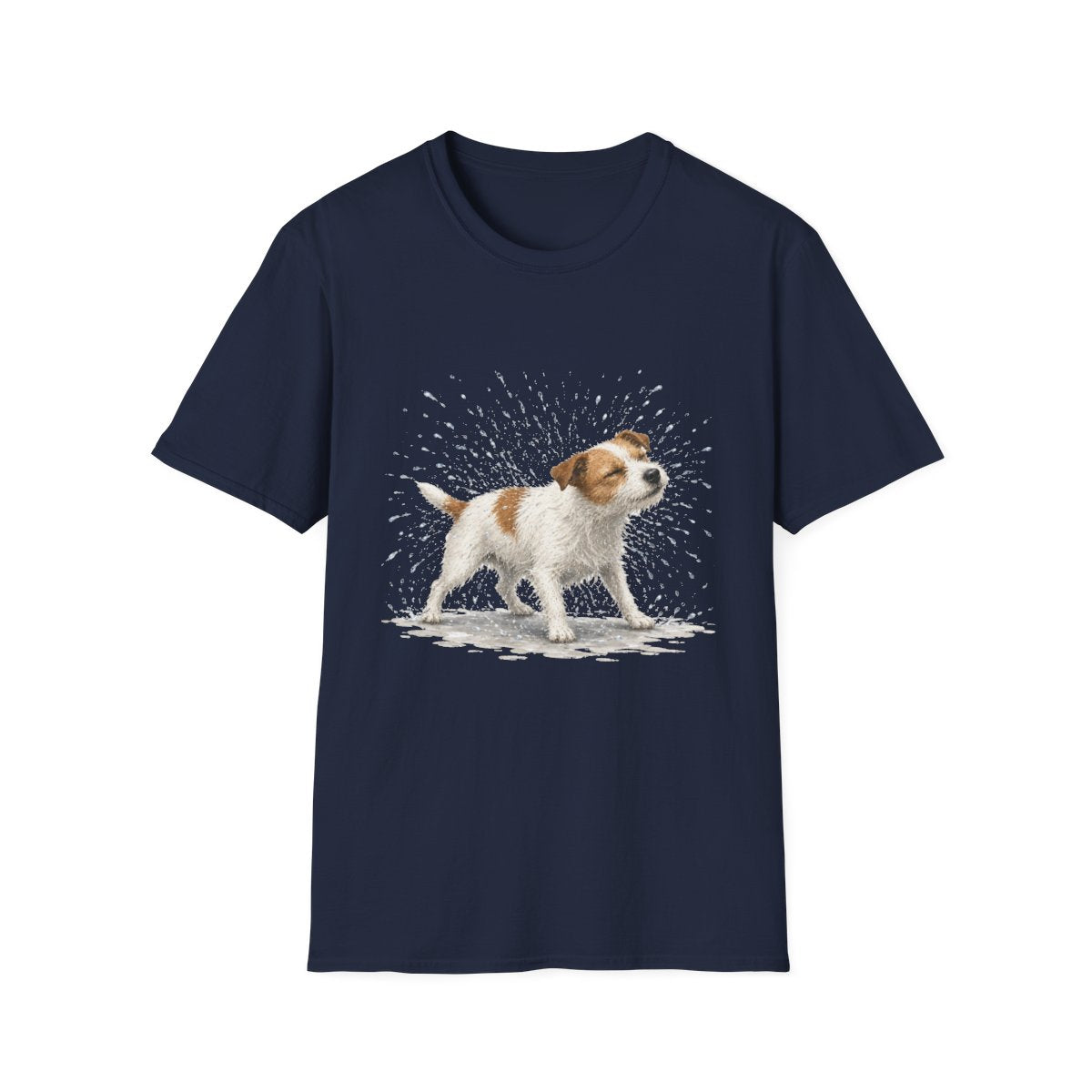 Not A Fan Of Bath Time Jack Russell Terrier Tee - Navy