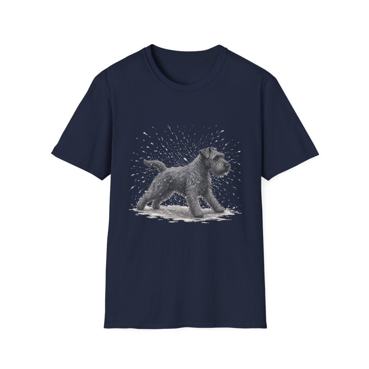 Not A Fan Of Bath Time Kerry Blue Terrier Tee - Navy