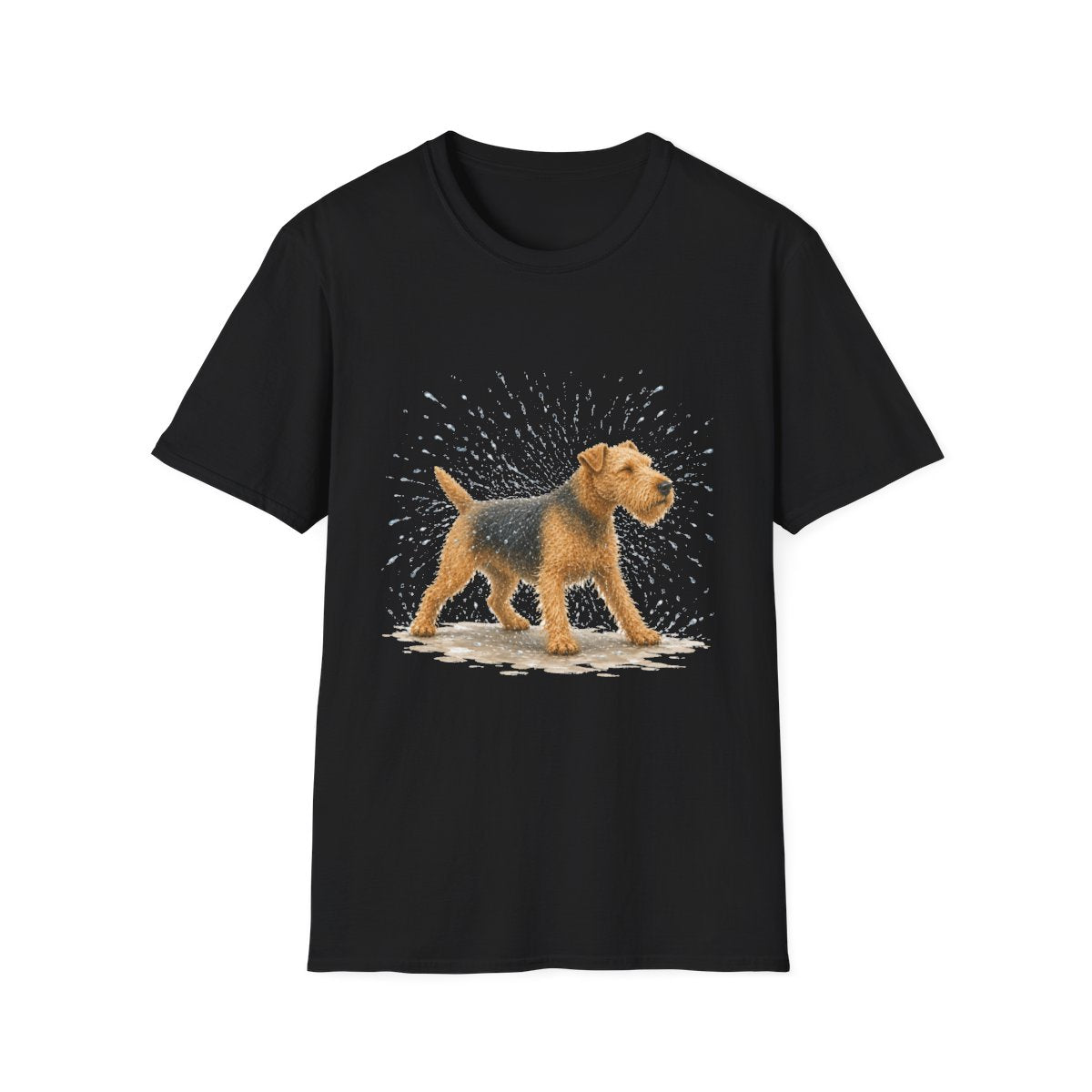 Not A Fan Of Bath Time Lakeland Terrier Tee - Black