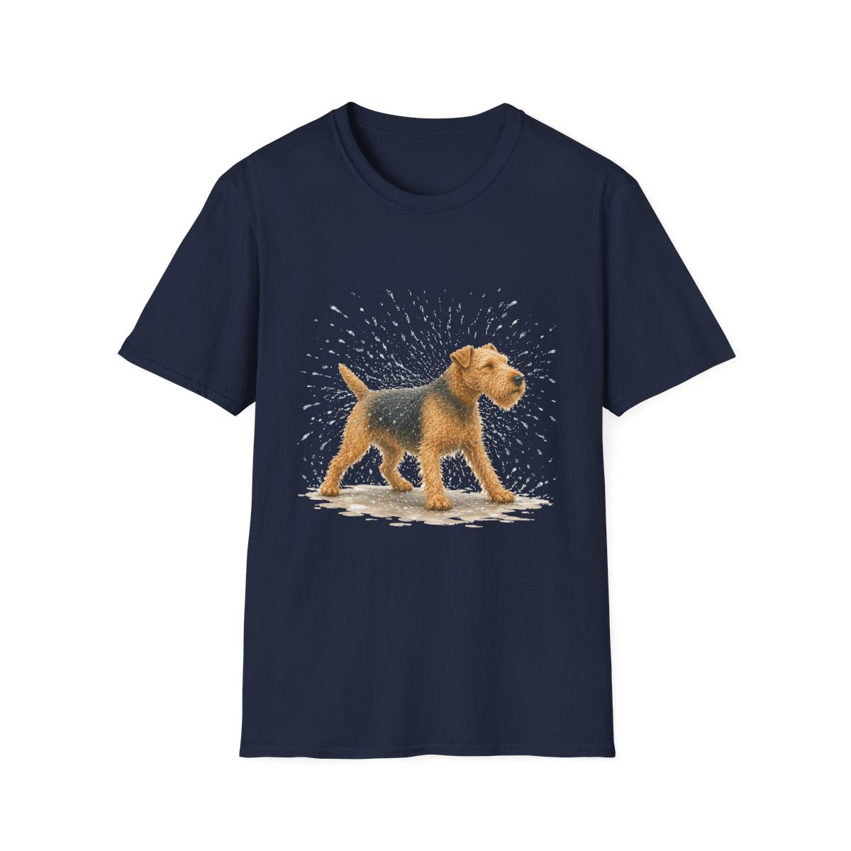 Not A Fan Of Bath Time Lakeland Terrier Tee - Navy