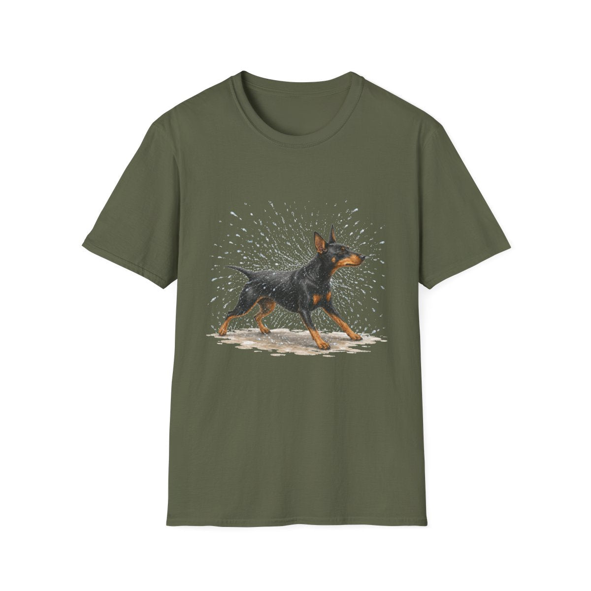 Not A Fan Of Bath Time Manchester Terrier Tee - Military Green