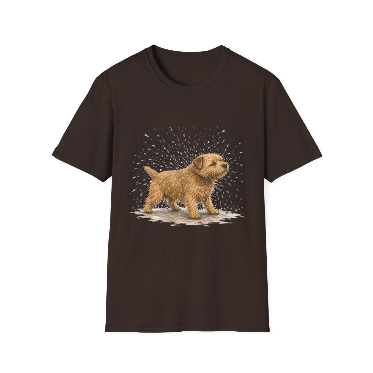 Not A Fan Of Bath Time Norfolk Terrier Tee - Dark Chocolate