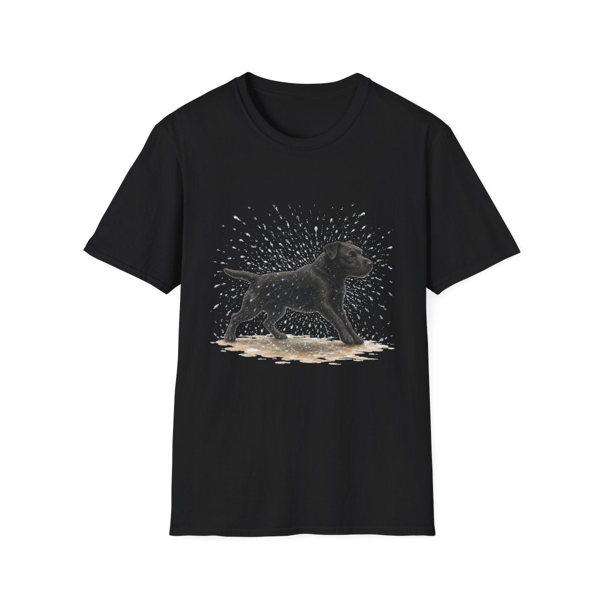 Not A Fan Of Bath Time Patterdale Terrier Tee - Black