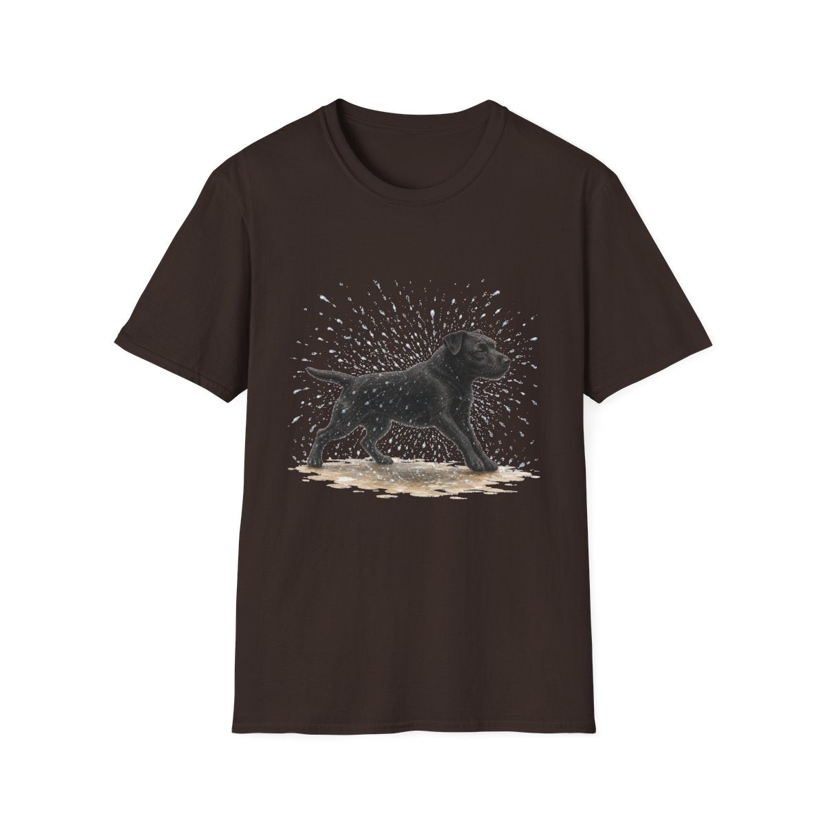 Not A Fan Of Bath Time Patterdale Terrier Tee - Dark Chocolate