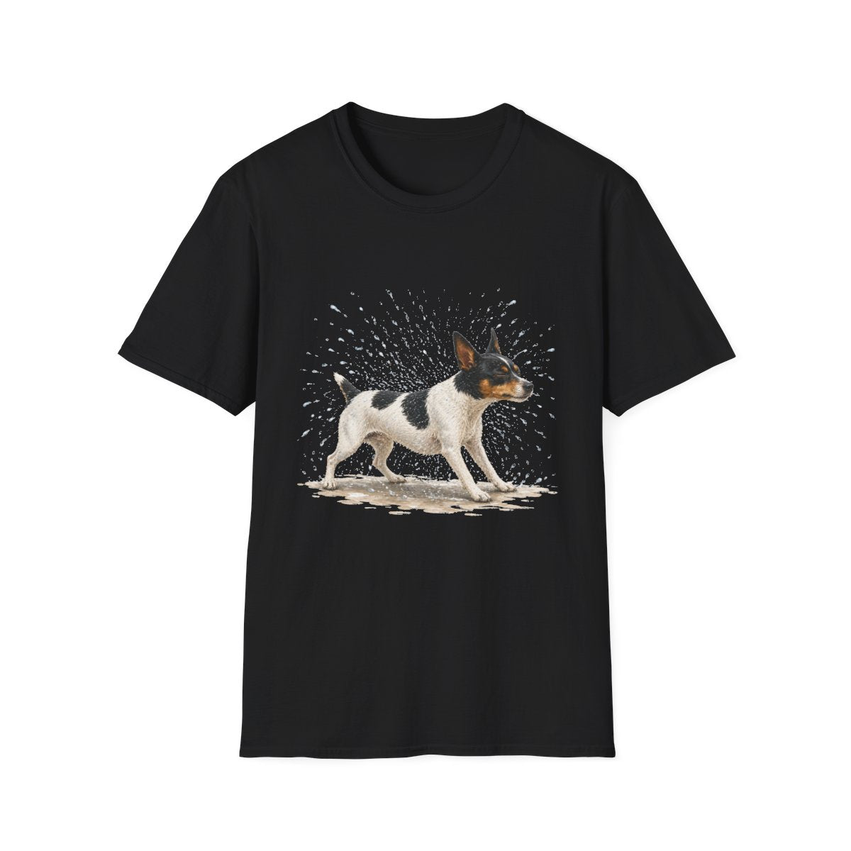 Not A Fan Of Bath Time Rat Terrier Tee - Black