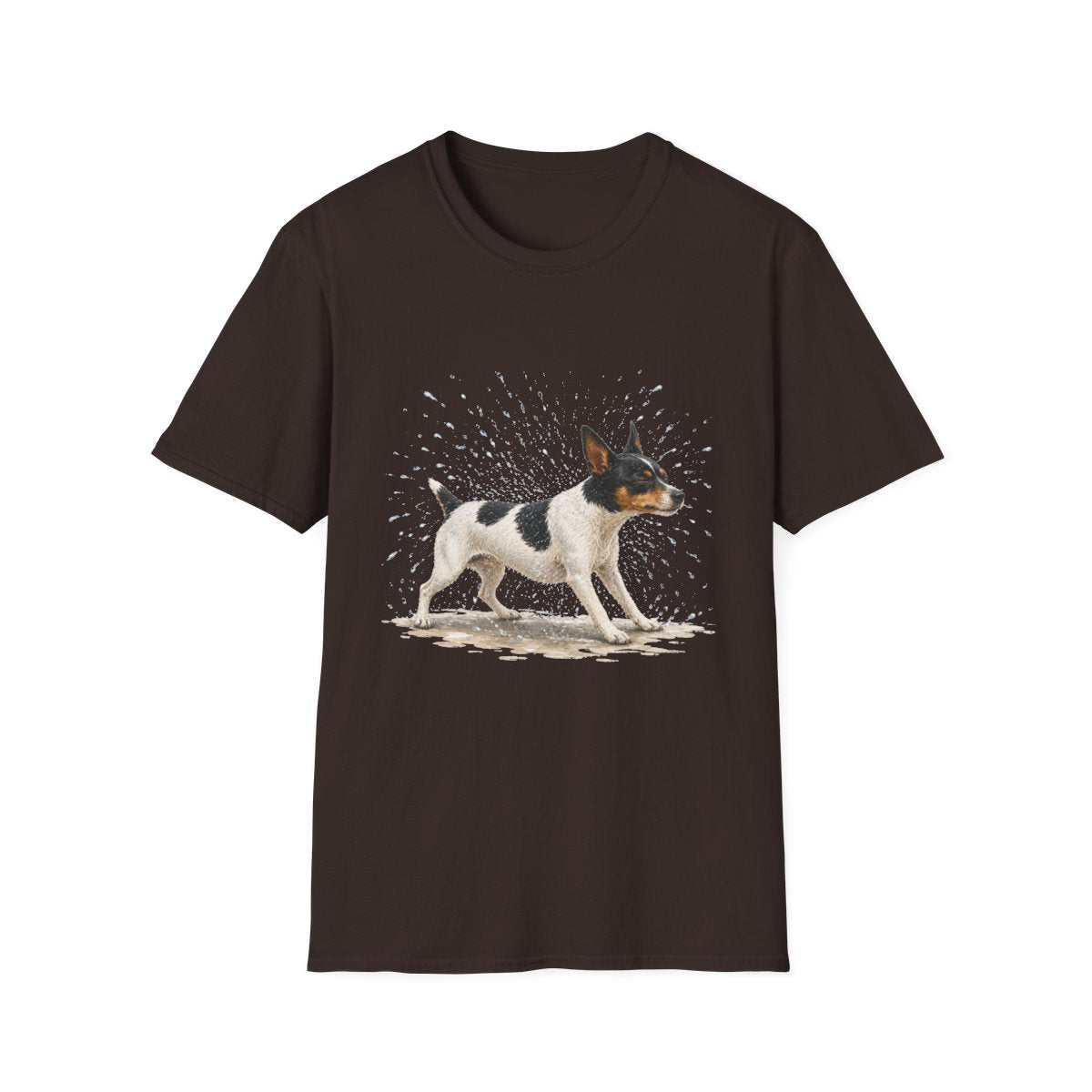 Not A Fan Of Bath Time Rat Terrier Tee - Dark Chocolate