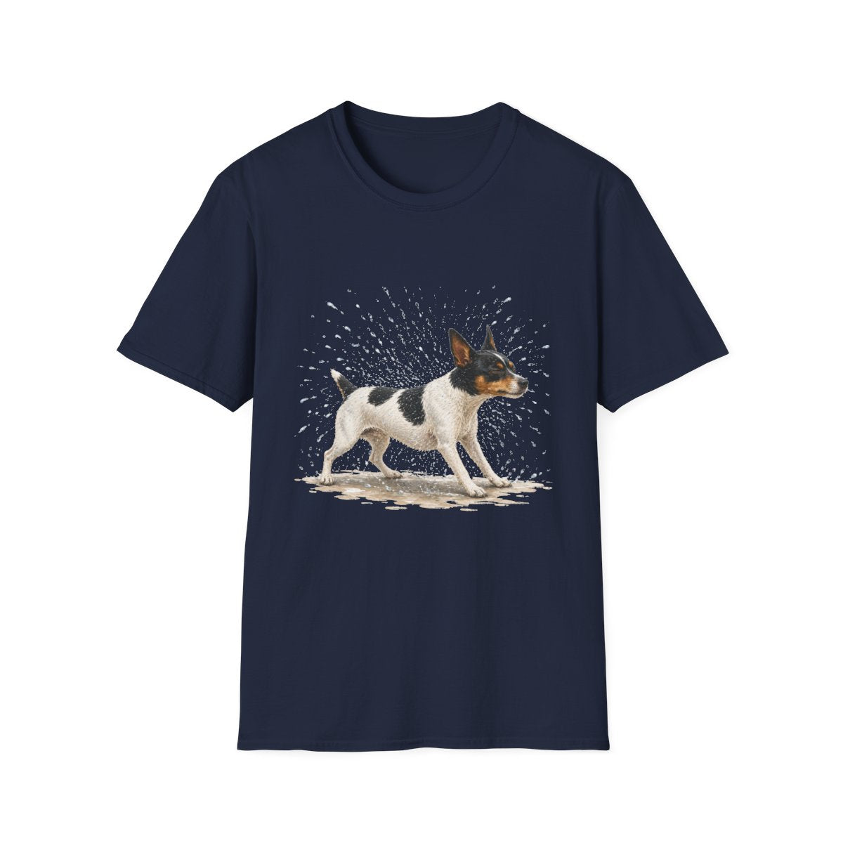 Not A Fan Of Bath Time Rat Terrier Tee - Navy