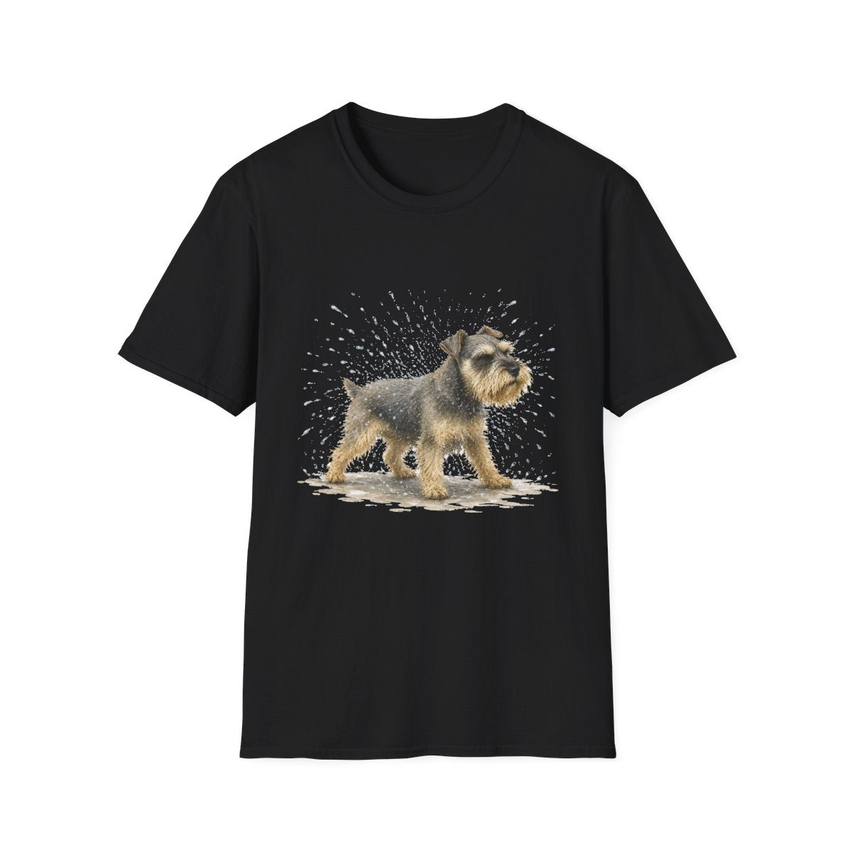 Not A Fan Of Bath Time Schnauzer Tee - Black