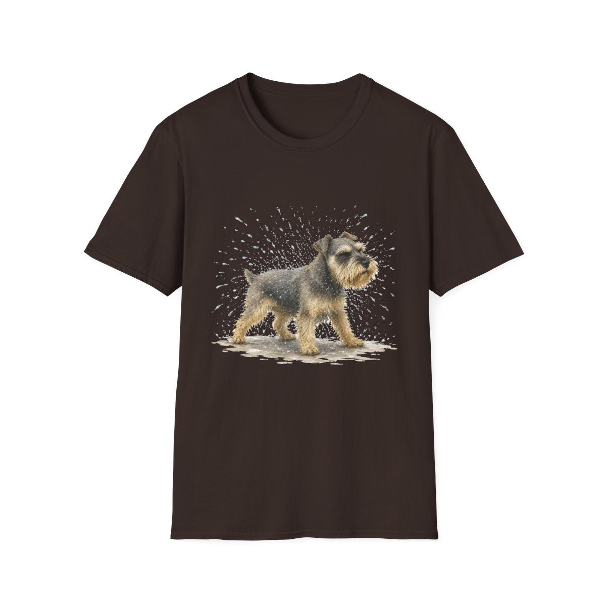 Not A Fan Of Bath Time Schnauzer Tee - Dark Chocolate