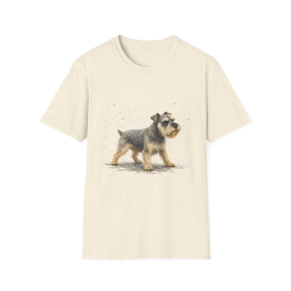 Not A Fan Of Bath Time Schnauzer Tee - Natural