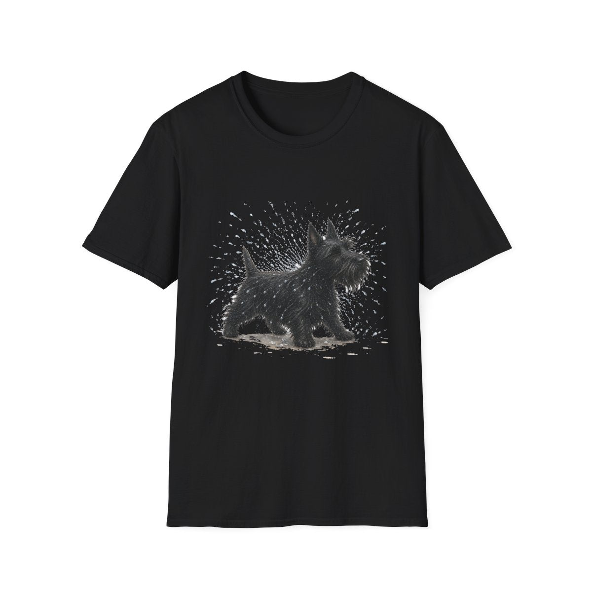 Not A Fan Of Bath Time Scottish Terrier Tee - Black
