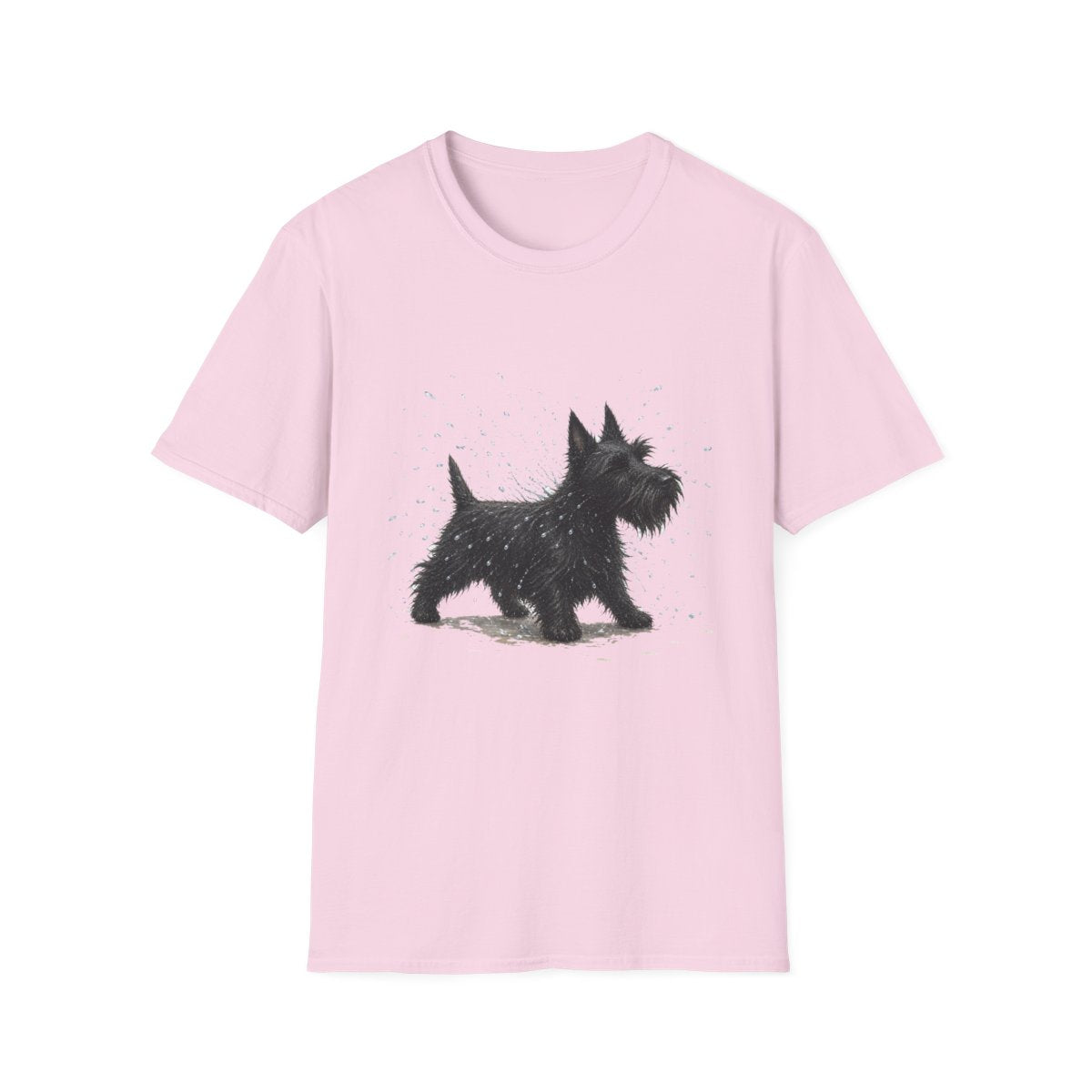 Not A Fan Of Bath Time Scottish Terrier Tee - Light Pink