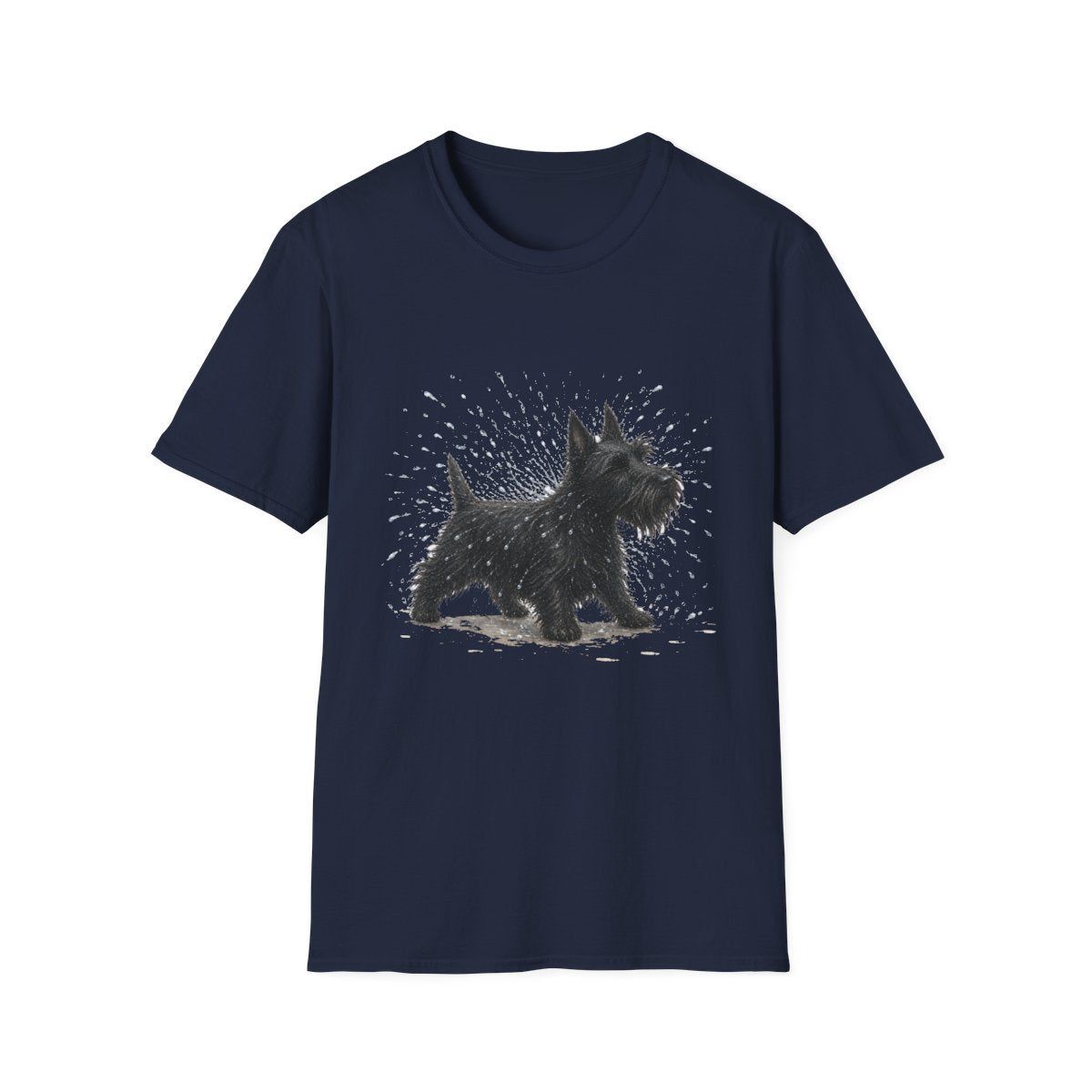 Not A Fan Of Bath Time Scottish Terrier Tee - Navy