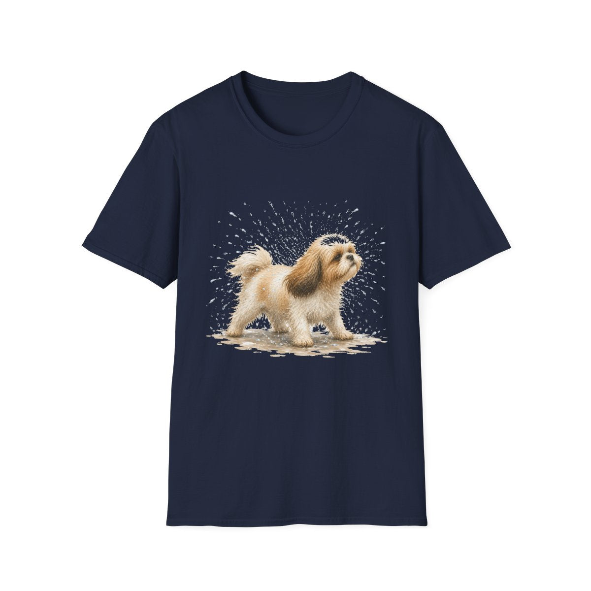 Not A Fan Of Bath Time Shih Tzu Tee - Navy