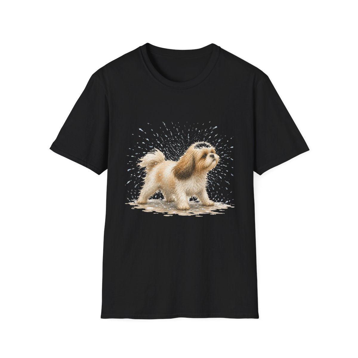 Not A Fan Of Bath Time Shih Tzu Tee - Black