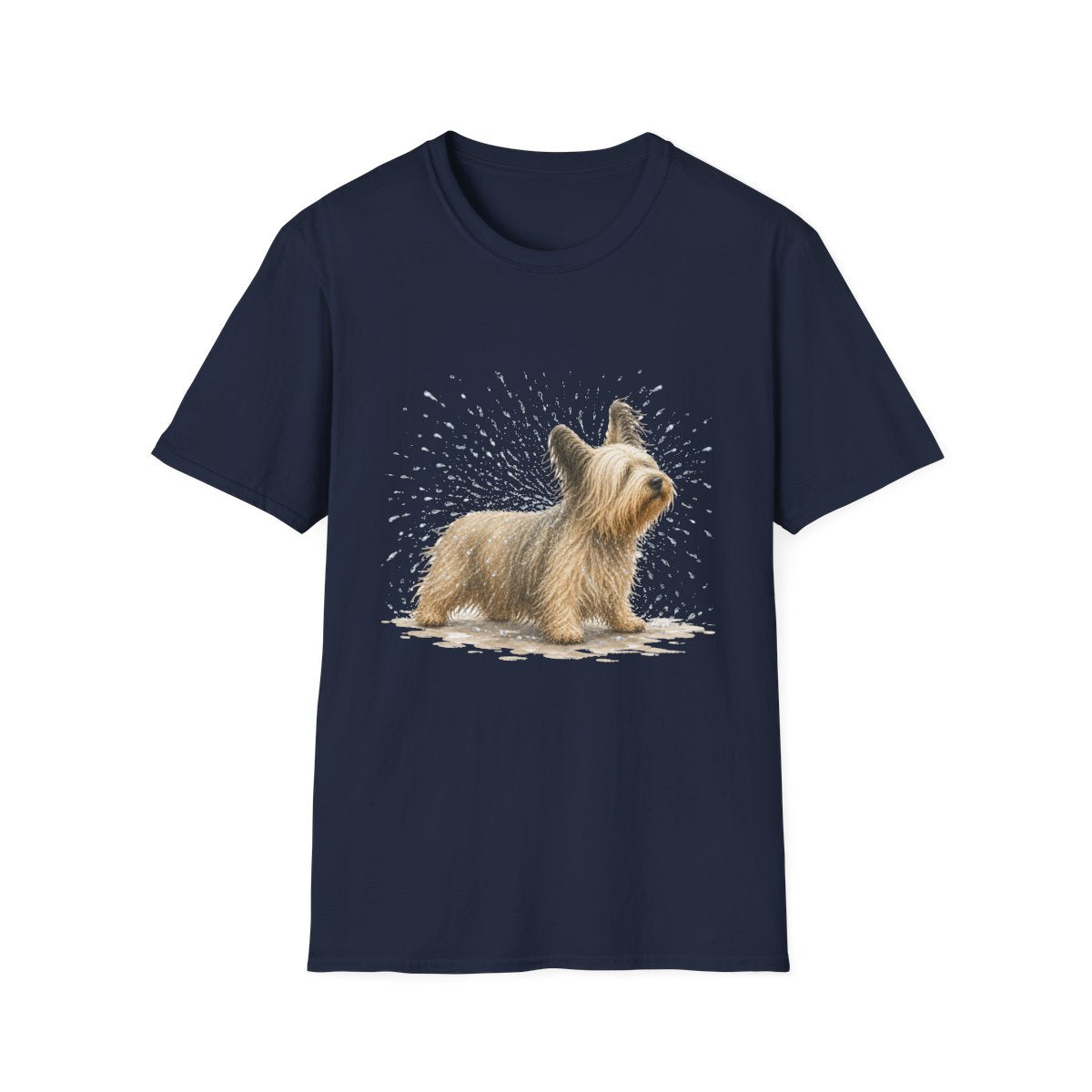 Not A Fan Of Bath Time Skye Terrier Tee - Navy