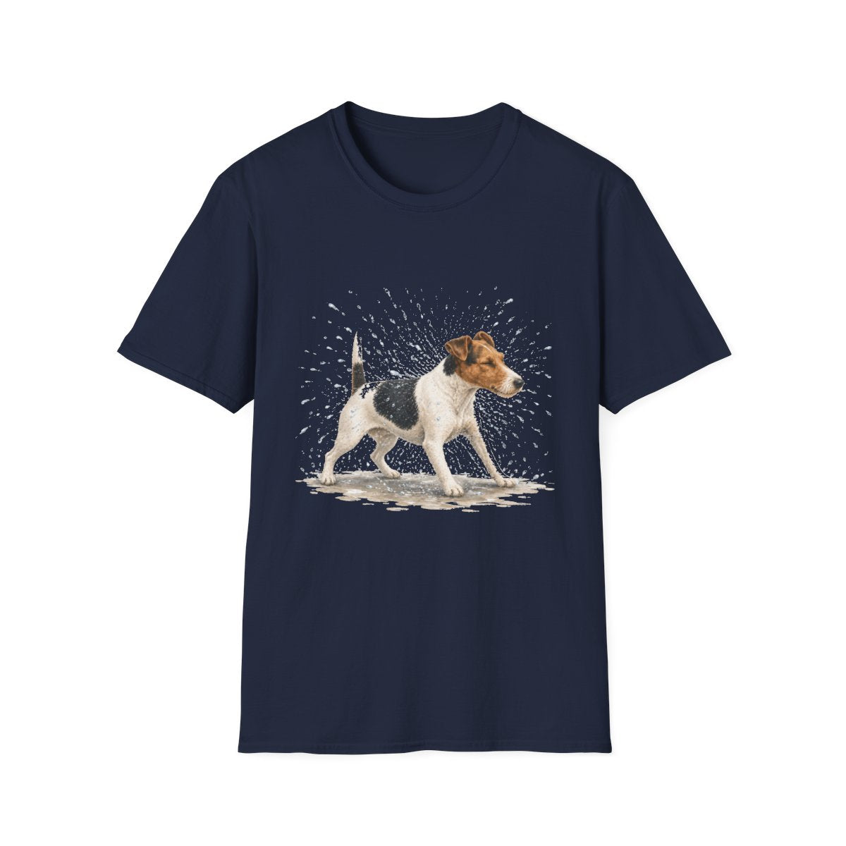 Not A Fan Of Bath Time Smooth Fox Terrier Tee - Navy
