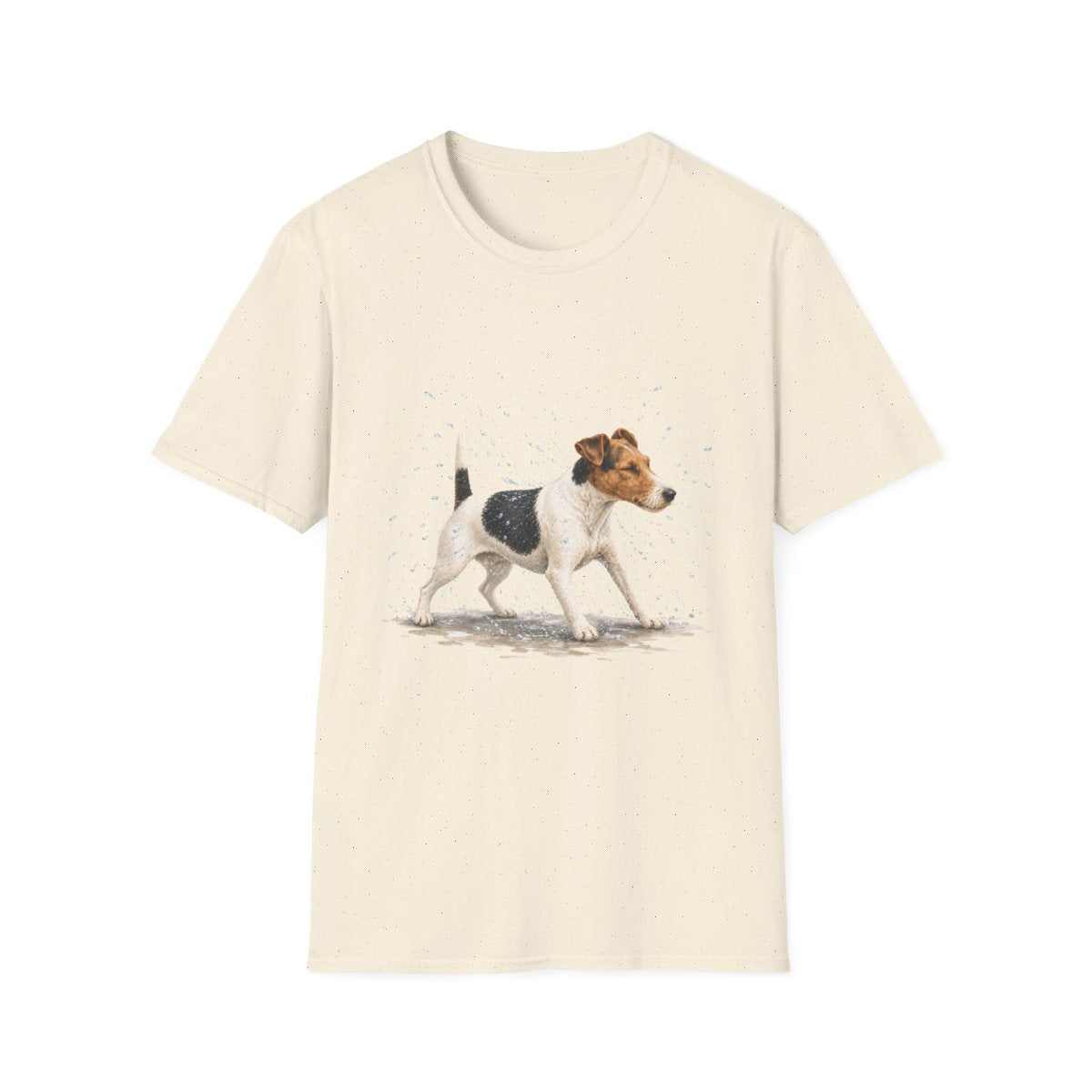 Not A Fan Of Bath Time Smooth Fox Terrier Tee - Natural