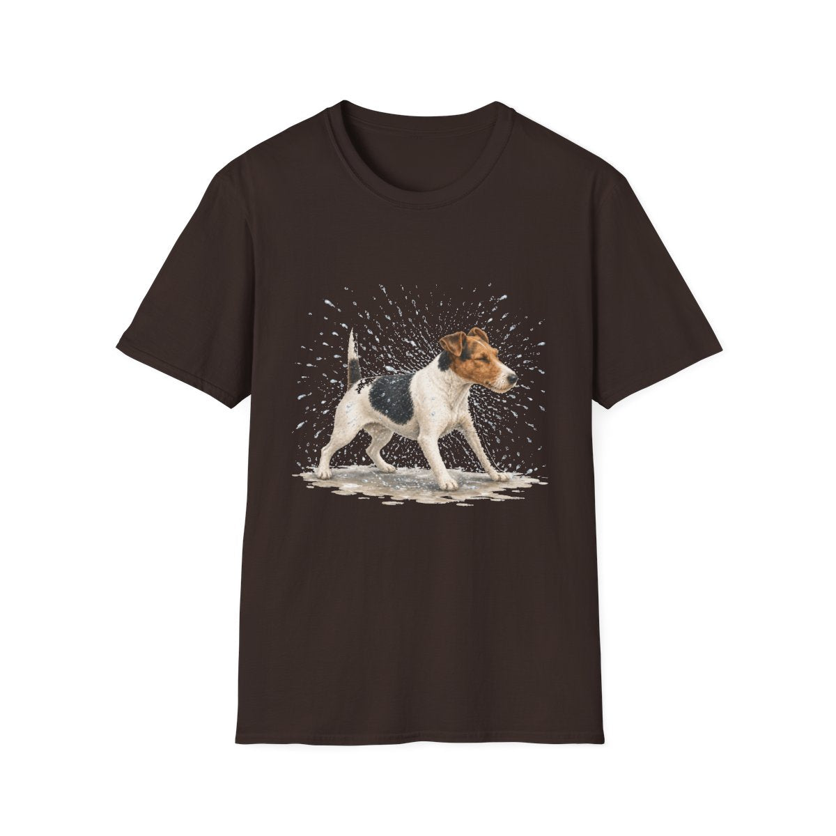 Not A Fan Of Bath Time Smooth Fox Terrier Tee - Dark Chocolate