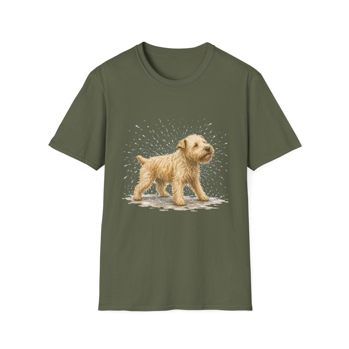 Not A Fan Of Bath Time Soft Coated Wheaten Terrier Tee - Military Green