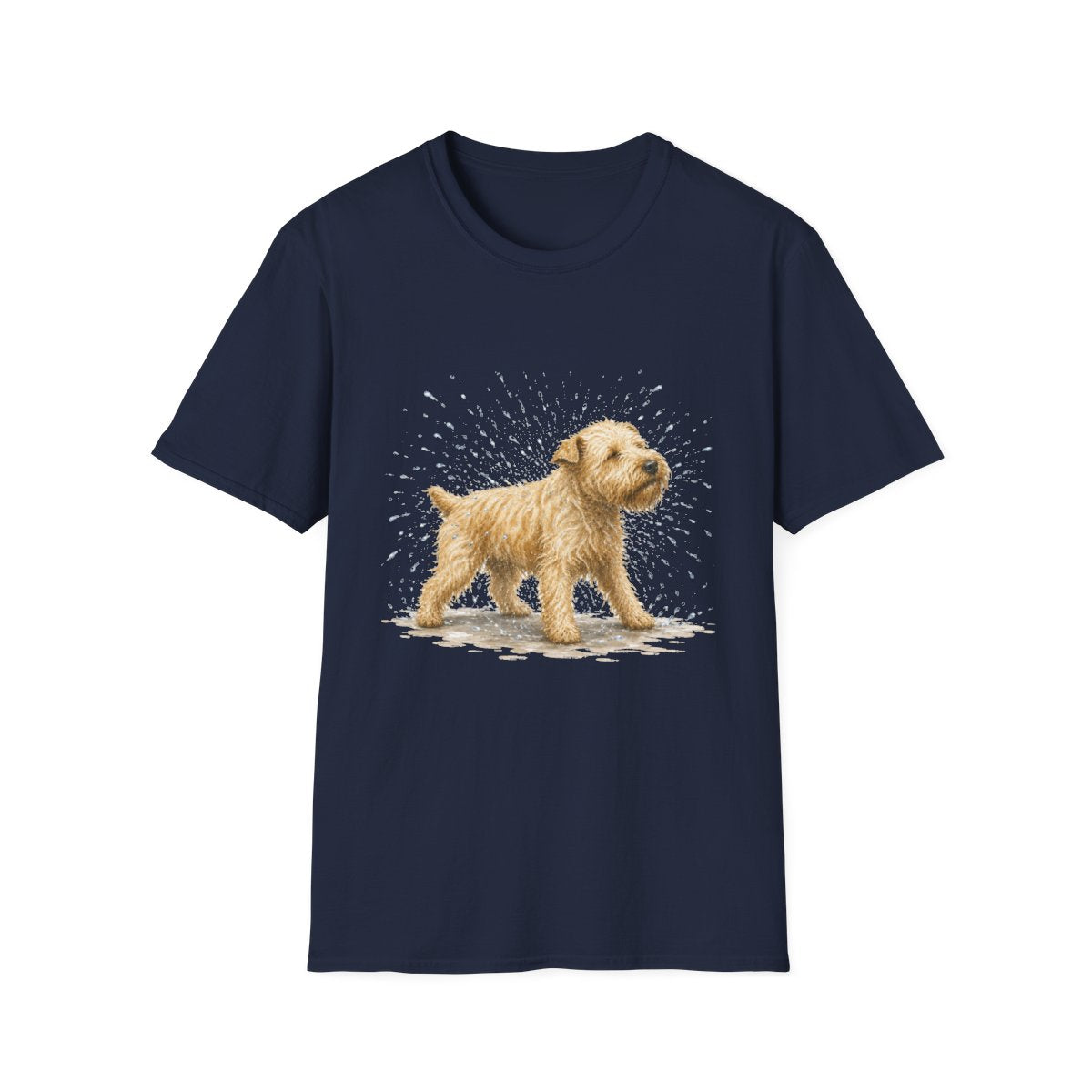 Not A Fan Of Bath Time Soft Coated Wheaten Terrier Tee - Navy
