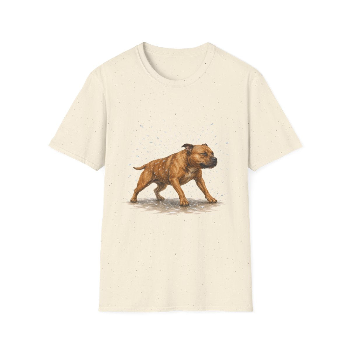 Not A Fan Of Bath Time Staffordshire Bull Terrier Tee - Natural