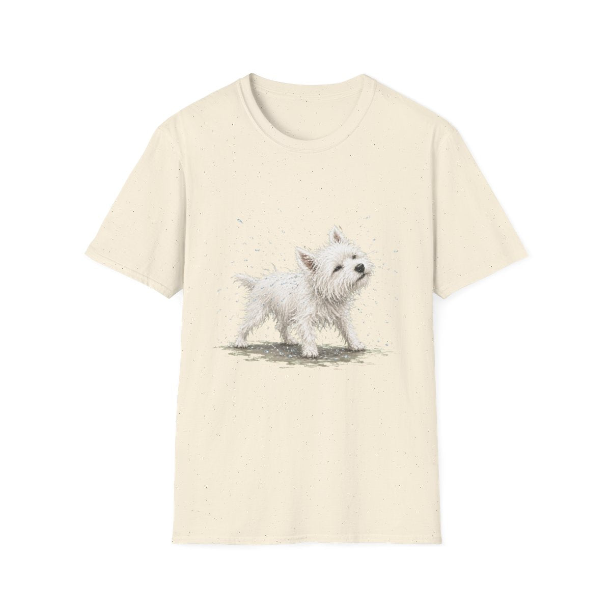Not A Fan Of Bath Time Westie Tee - Natural