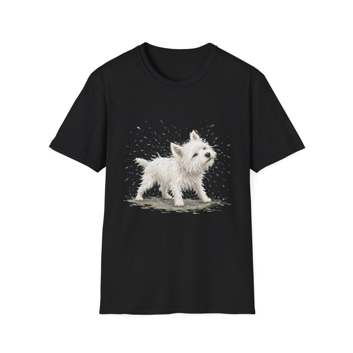 Not A Fan Of Bath Time Westie Tee - Black