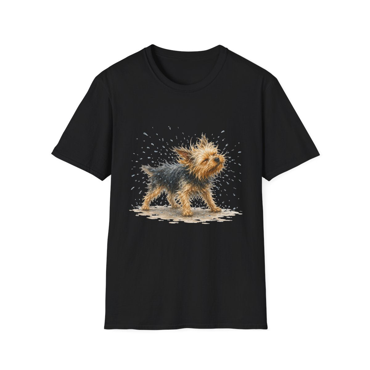 Not A Fan Of Bath Time Yorkie Tee - Black