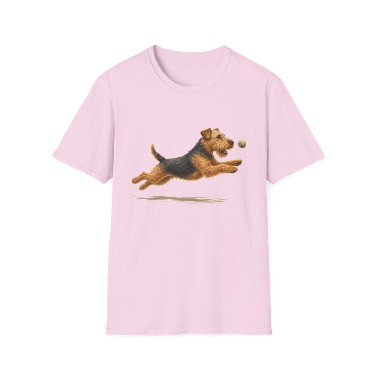 Nothing Gets Past My Airedale Terrier Tee - Light Pink