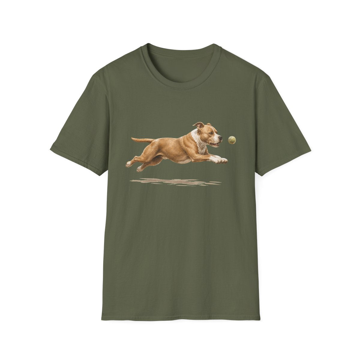 Nothing Gets Past My American Pit Bull Terrier Tee - Military Green