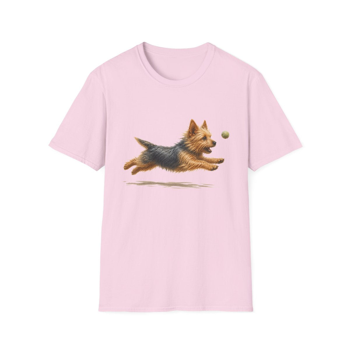 Nothing Gets Past My Australian Terrier Tee - Light Pink