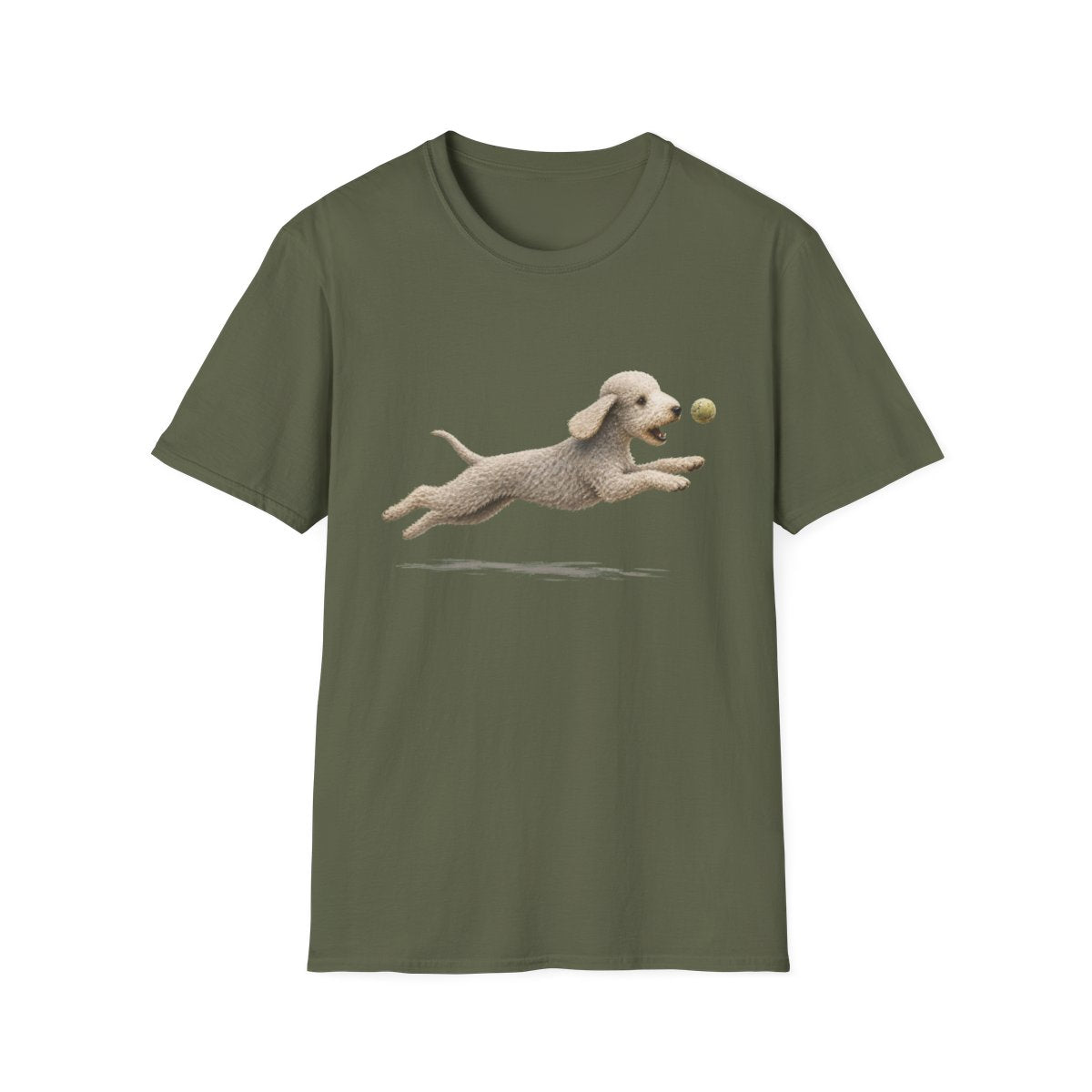 Nothing Gets Past My Bedlington Terrier Tee - Military Green