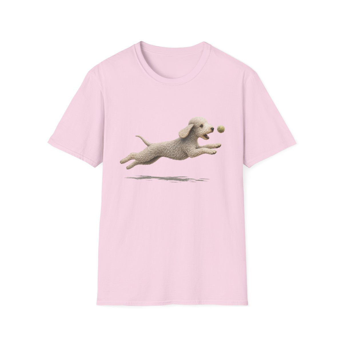 Nothing Gets Past My Bedlington Terrier Tee - Light Pink