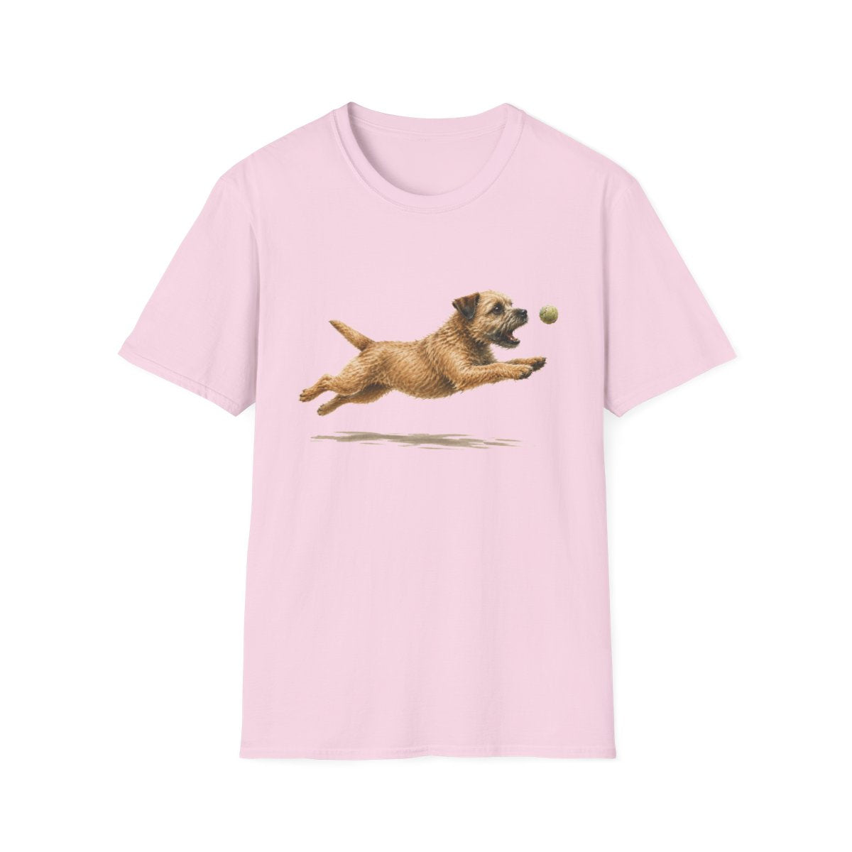 Nothing Gets Past My Border Terrier Tee - Light Pink