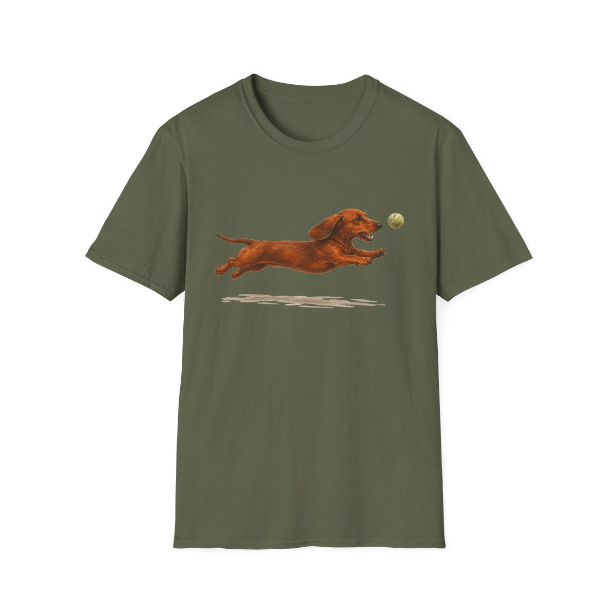 Nothing Gets Past My Dachshund Tee - Military Green