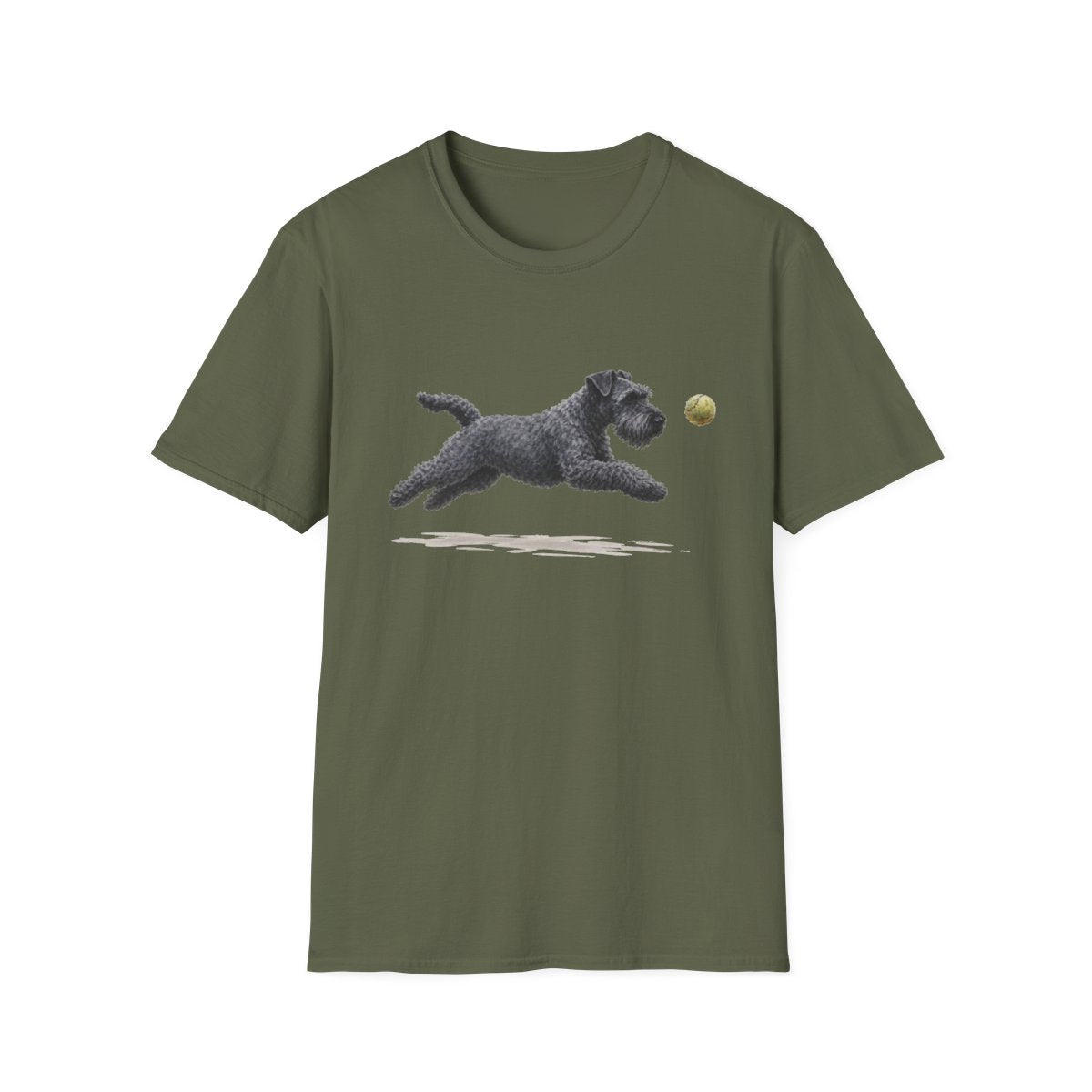 Nothing Gets Past My Kerry Blue Terrier Tee - Military Green