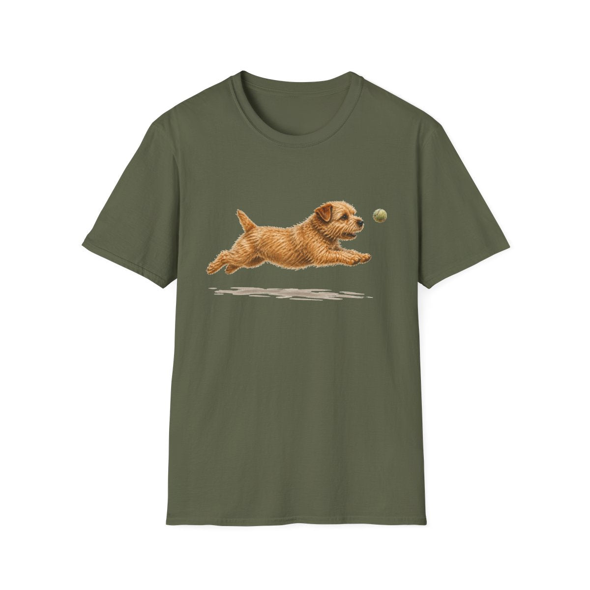 Nothing Gets Past My Norfolk Terrier Tee - Military Green