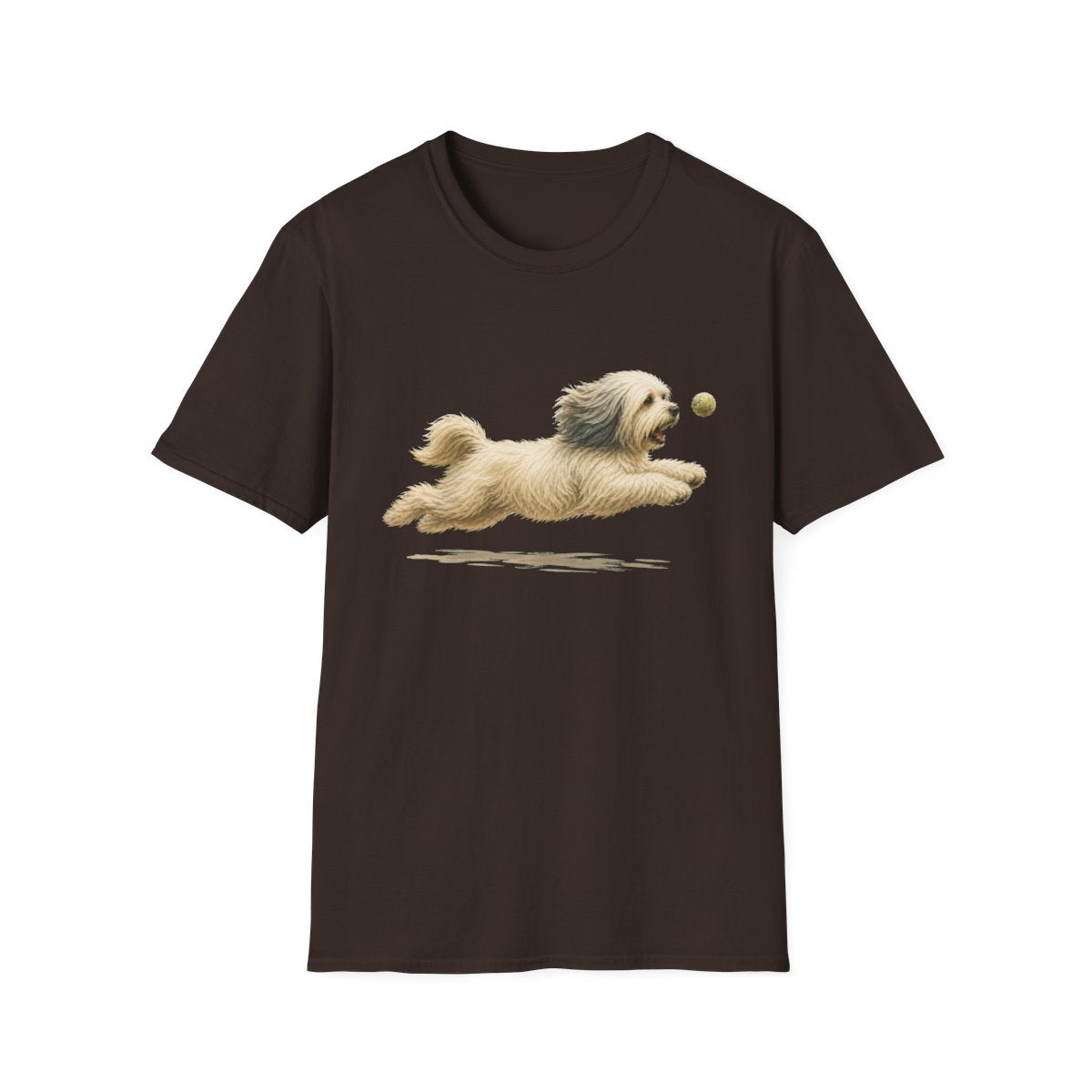 Nothing Gets Past My Tibetan Terrier Tee - Dark Chocolate