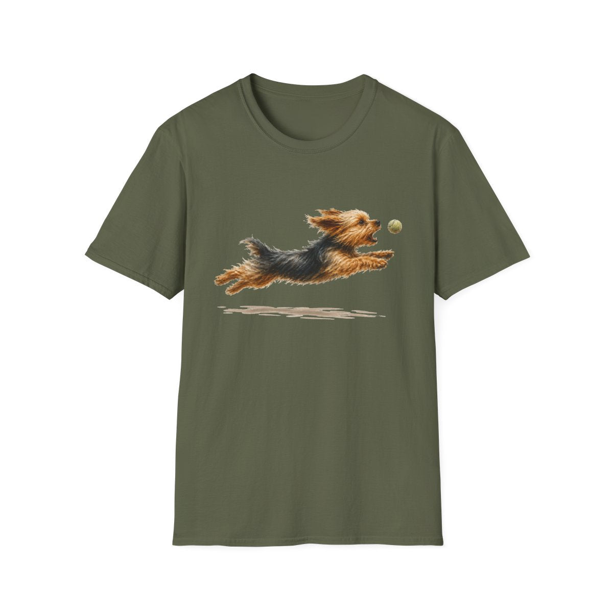 Nothing Gets Past My Yorkie Tee - Military Green