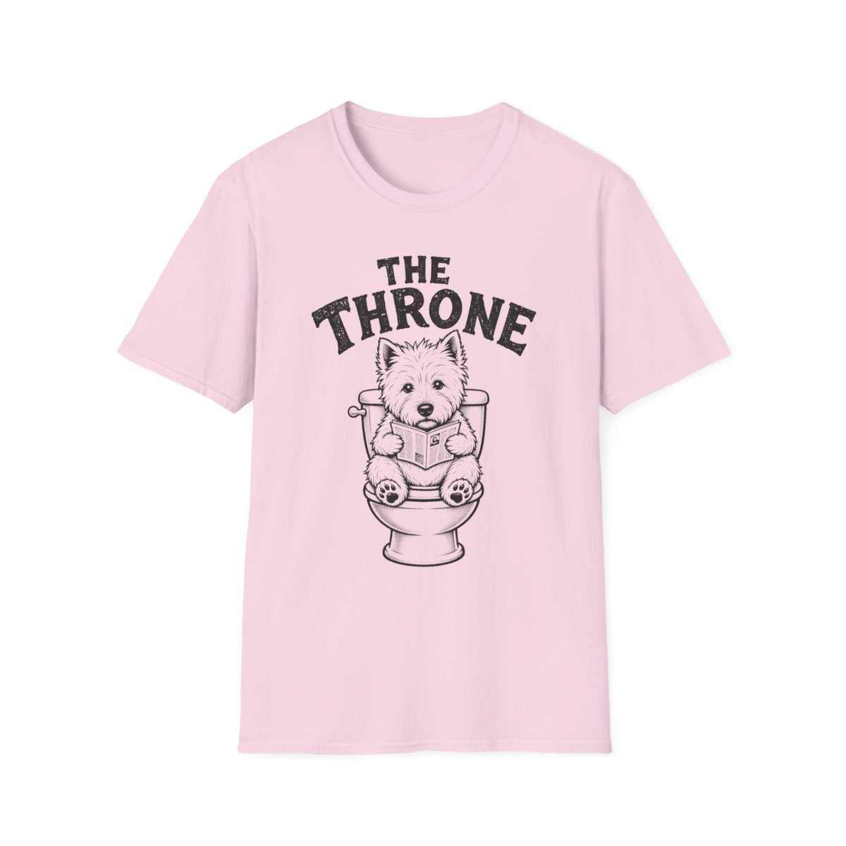 On The Throne Westie Tee - Light Pink