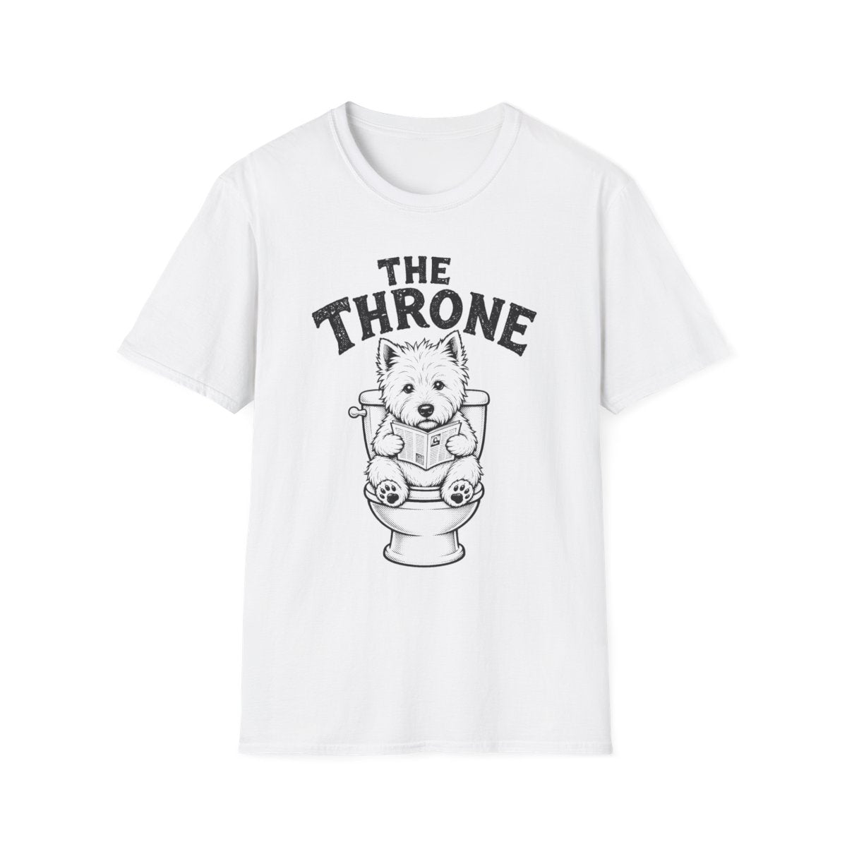 On The Throne Westie Tee - White