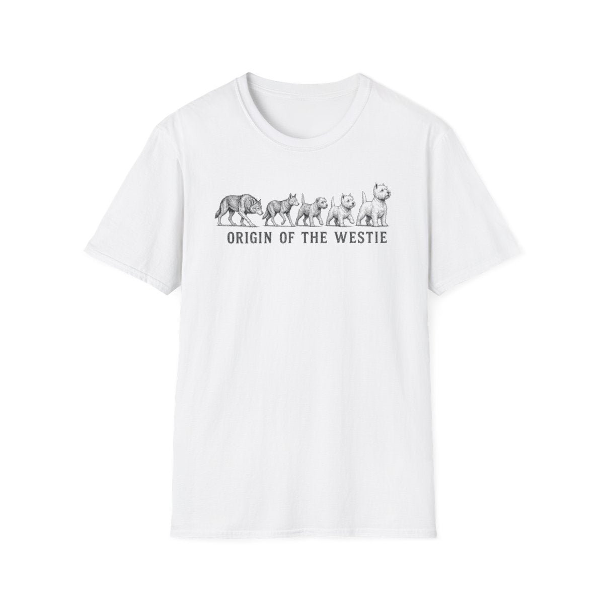 Origin Of The Westie Tee - White